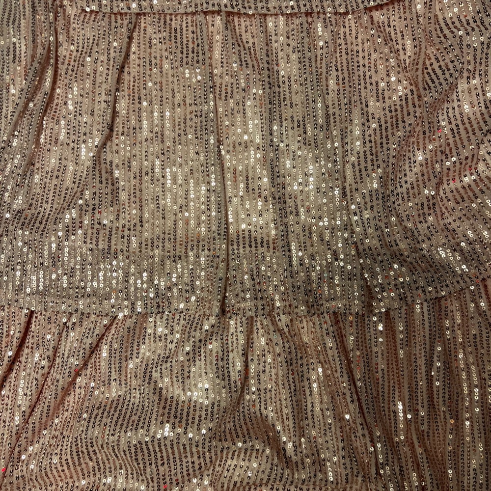 COPY - MAYSTEPPE Womens Glitter Sequin Dress One Shoulder Tiered Layered NWOT s… - Picture 10 of 10